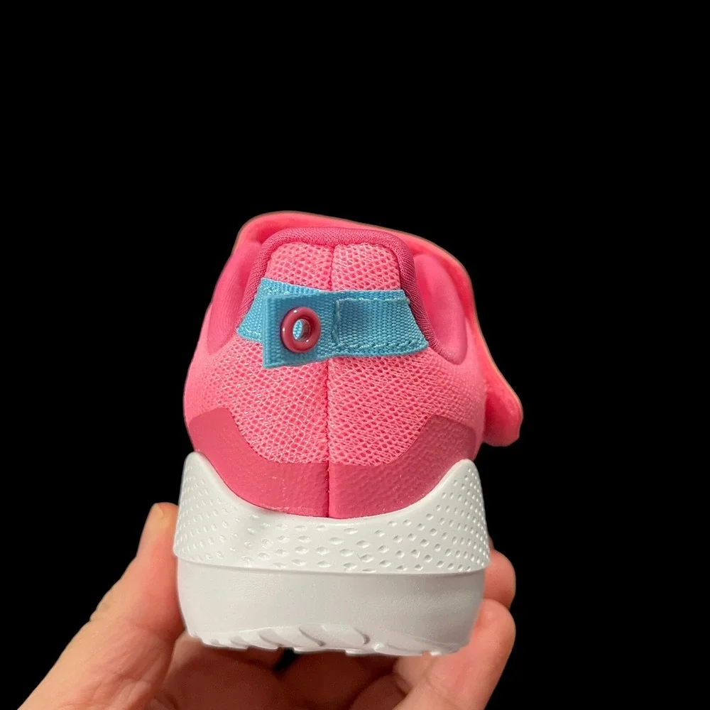 Adidas Toddler Girls Athletic Slip-On Sneakers Size 8 Pink‎ White Lightweight